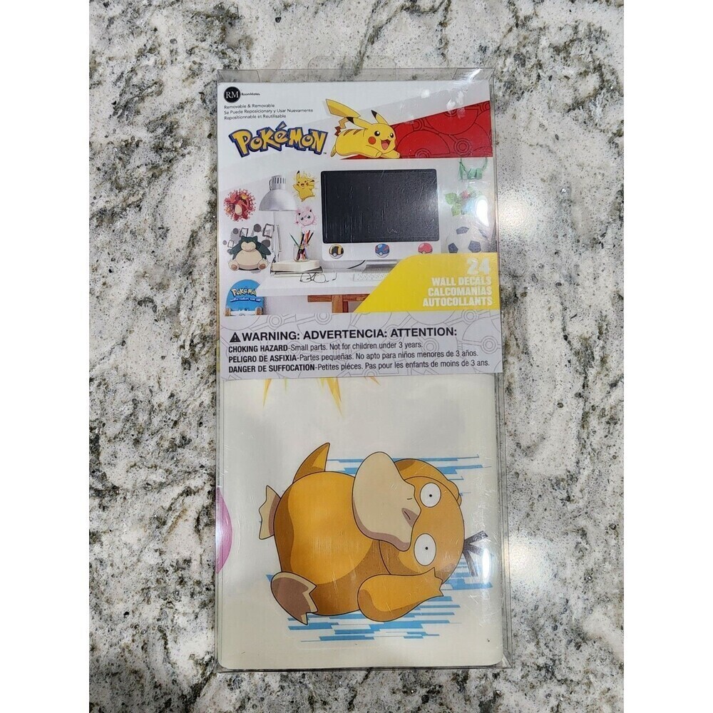 RMK2535SCS POKEMON ICONIC 24 Peel & Stick Wall Decals Kids Room Decor Stickers